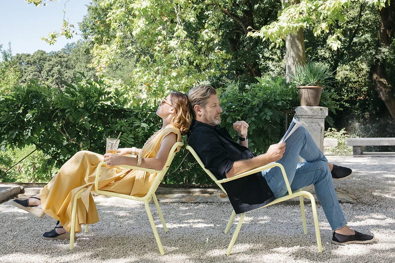 Fermob Luxembourg Low Armchair, Acapulco Blue 5 Fermob Luxembourg Low Armchair, Acapulco Blue - Image 3