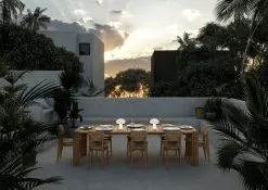 GUBI Atmosfera Table, 281 X 105 Cm, Teak -Outdoor textiles Sales GUBI Gubi Goes Al Fresco Obello C Chair Atmosfera