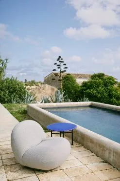 GUBI Pacha Outdoor Lounge Chair, Swivel Base, Libera 003 -Outdoor textiles Sales GUBI SICILIA121410220551