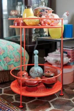 Fermob Guinguette Table, Chili 5 Fermob Guinguette Table, Chili -Outdoor textiles Sales GUINGUETTE CAPUCINE ENGLISHMAN ALBUM2019 SEBASTIEN EROME