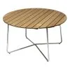 Grythyttan Stålmöbler Table 9A, 120 Cm, Galvanized Steel - Oiled Oak -Outdoor textiles Sales Grythyttan Bord 9A 120 ek oljad pfc