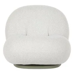 GUBI Pacha Outdoor Lounge Chair, Swivel Base, Libera 003 -Outdoor textiles Sales Gubi 10106326 FRT Pacha LoungeChair Swivel FullyUpholstered Outdoor Dedar Outdoor Libera 003