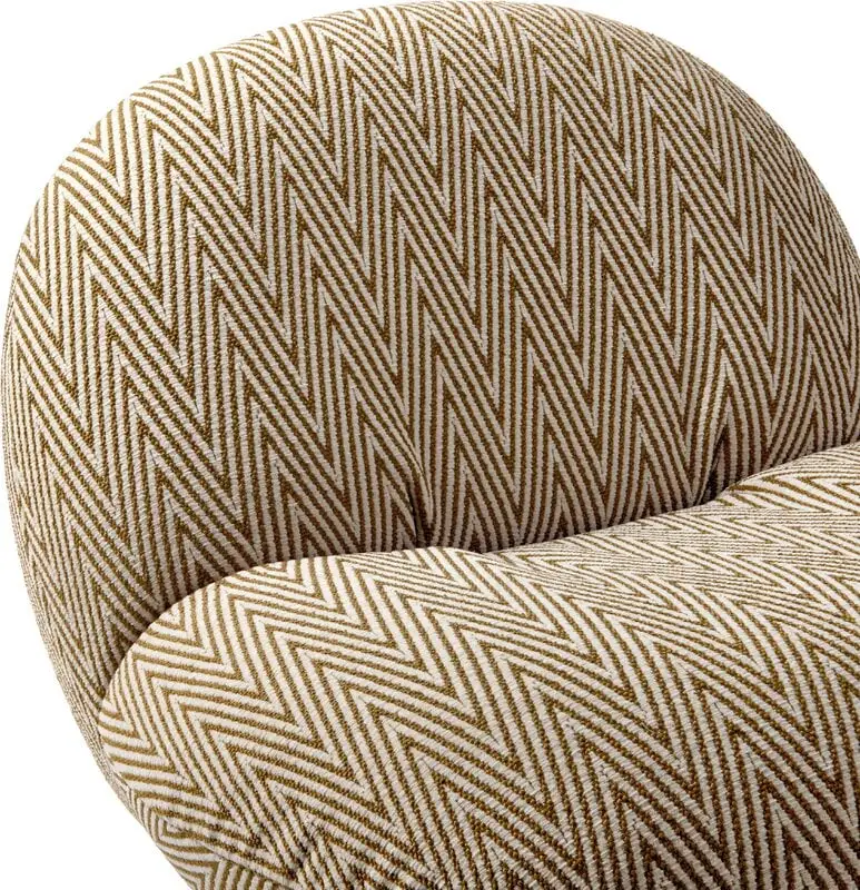 GUBI Pacha Outdoor Lounge Chair, Swivel Base, Chevron FR 022 4 GUBI Pacha Outdoor Lounge Chair, Swivel Base, Chevron FR 022 - Image 2