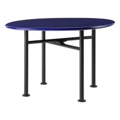 GUBI Carmel Coffee Table, 60 X 60 Cm, Black Semi Matt - Pacific Blue