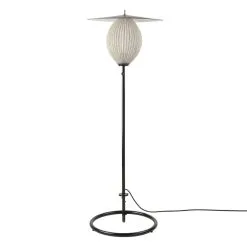 GUBI Satellite Outdoor Floor Lamp, Black - Cream White