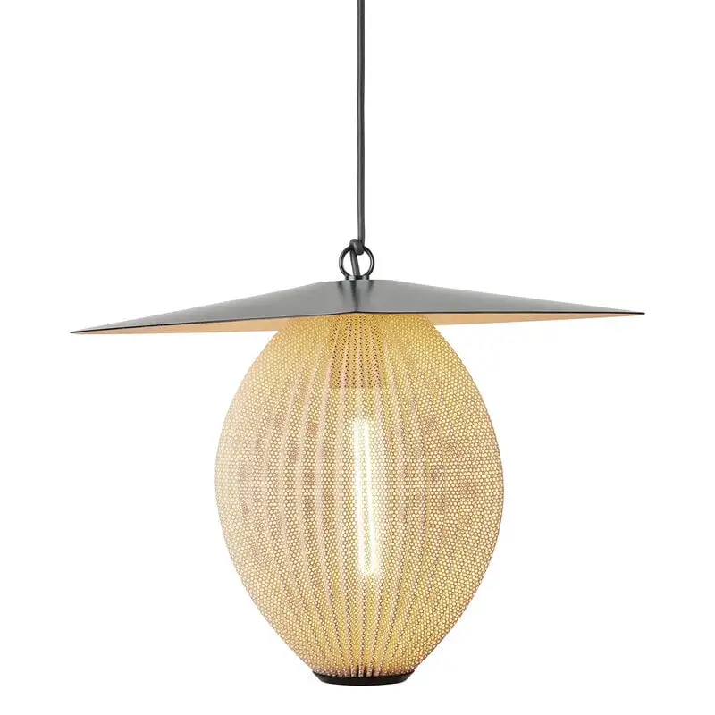 GUBI Satellite Outdoor Pendant, 27 Cm, Black - Cream White 5 GUBI Satellite Outdoor Pendant, 27 Cm, Black - Cream White - Image 3