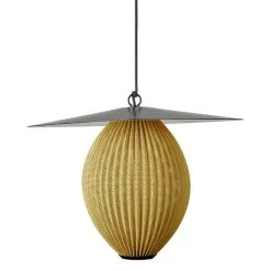 GUBI Satellite Outdoor Pendant, 27 Cm, Black - Mustard Gold