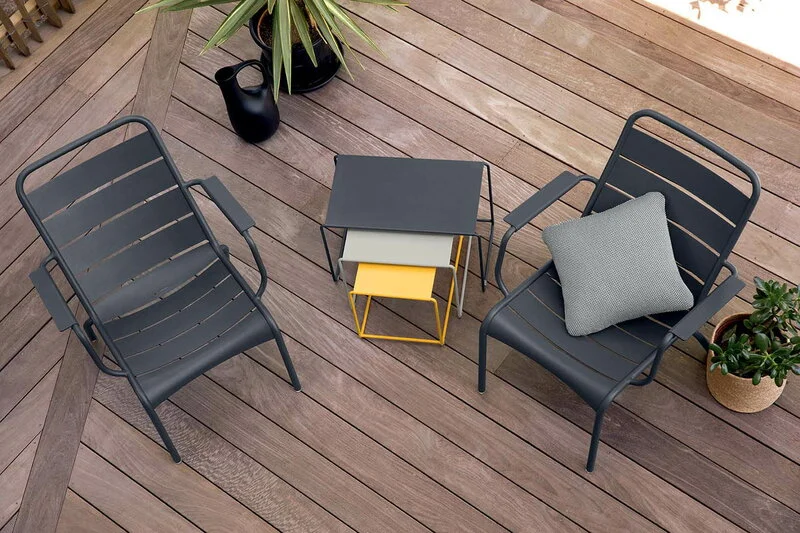 Fermob Luxembourg Low Armchair, Anthracite 5 Fermob Luxembourg Low Armchair, Anthracite - Image 3