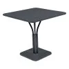 Fermob Luxembourg Table, 80 X 80 Cm, With Pedestal, Anthracite -Outdoor textiles Sales LUXEMBOURG GUERIDON 80x80 CARBONE