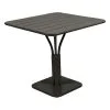 Fermob Luxembourg Table, 80 X 80 Cm, With Pedestal, Liquorice -Outdoor textiles Sales LUXEMBOURG GUERIDON 80x80 REGLISSE