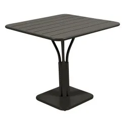 Fermob Luxembourg Table, 80 X 80 Cm, With Pedestal, Liquorice