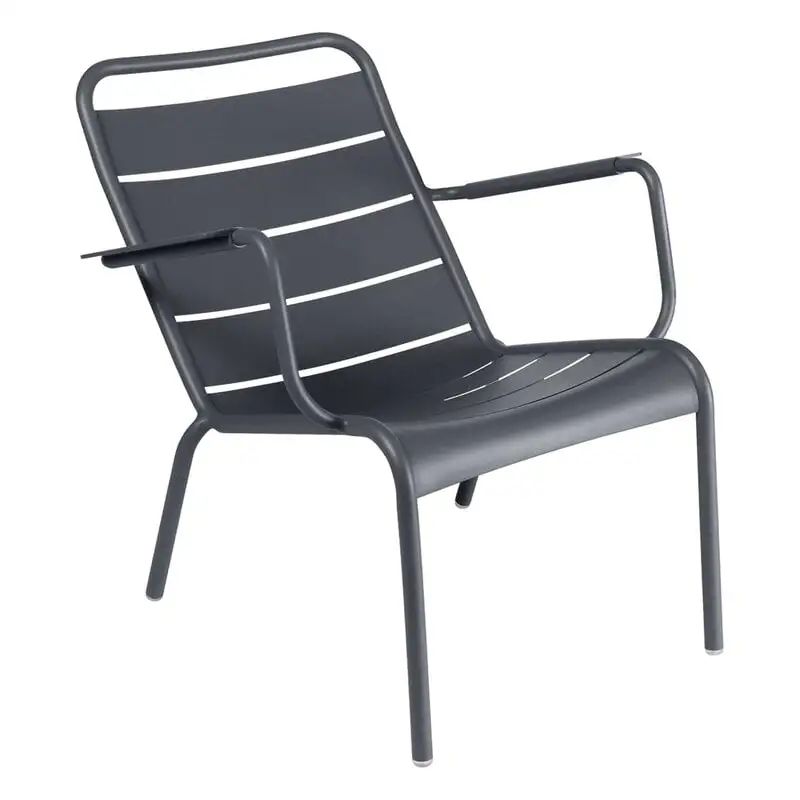 Fermob Luxembourg Low Armchair, Anthracite 3 Fermob Luxembourg Low Armchair, Anthracite
