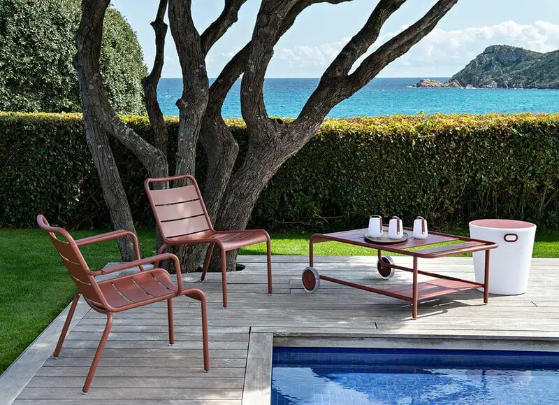 Fermob Luxembourg Low Armchair, Acapulco Blue 8 Fermob Luxembourg Low Armchair, Acapulco Blue - Image 6