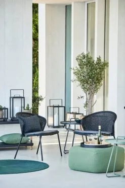 Cane-line Lean Lounge Chair, Black 7 Cane-line Lean Lounge Chair, Black -Outdoor textiles Sales Lean lounge chair2C divine footstool 2