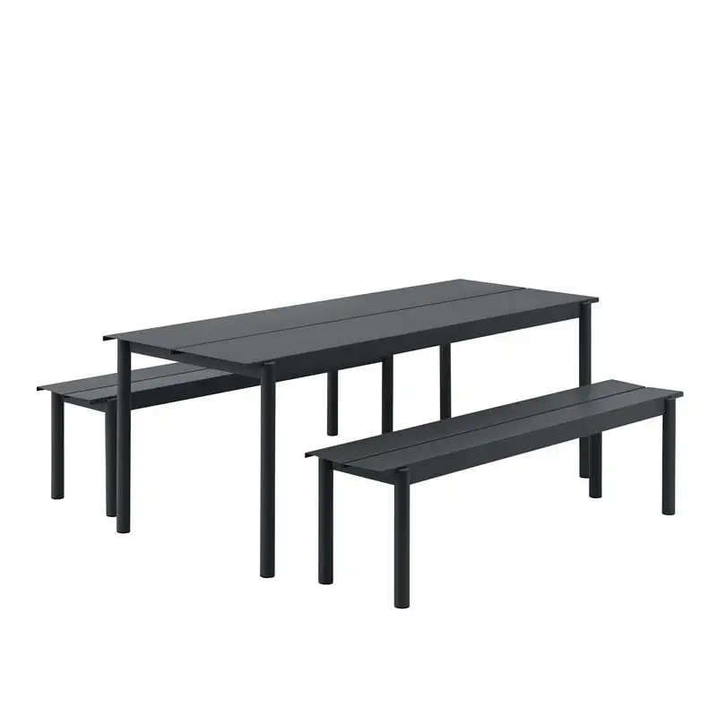 Muuto Linear Steel Table 200 X 75 Cm, Black 4 Muuto Linear Steel Table 200 X 75 Cm, Black - Image 2