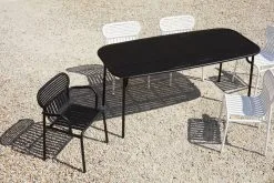 Petite Friture Week-end Table, 85 X 180 Cm, Black 11 Petite Friture Week-end Table, 85 X 180 Cm, Black -Outdoor textiles Sales M0740109 M0740301 M0741201 weekend table chair bridge black white 28C29Ola Rindal lifestyle HD 28129