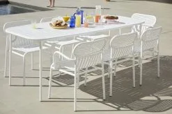 Petite Friture Week-end Table, 85 X 180 Cm, White -Outdoor textiles Sales M0740109 M0740309 M0741309 weekend chairs table white 28C29Ola Rindal lifestyle HD28129