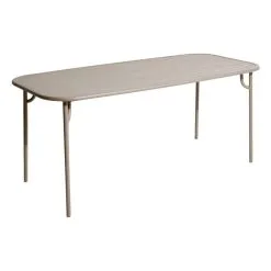 Petite Friture Week-end Table, 85 X 180 Cm, Dune -Outdoor textiles Sales M0741208 weekend table rect medium dune PF packshot HD 02 RVB