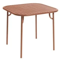 Petite Friture Week-end Table, 85 X 85 Cm, Terracotta