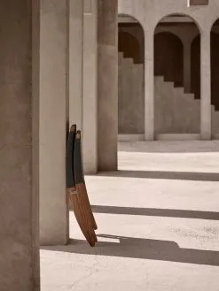 Carl Hansen & Søn MG501 Cuba Outdoor Lounge Chair, Teak - Charcoal 1402 -Outdoor textiles Sales MG501 teak oil anthracite folded