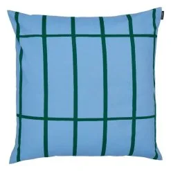 Marimekko Tiiliskivi Cushion Cover, 50 X 50 Cm, L.blue - Green