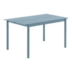 Muuto Linear Steel Table, 140 X 75 Cm, Pale Blue
