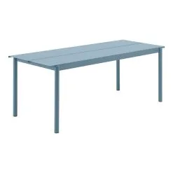 Muuto Linear Steel Table, 200 X 75 Cm, Pale Blue