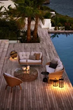 Cane-line Ocean 2-seater Sofa, Large, Natural - White Grey 12 Cane-line Ocean 2-seater Sofa, Large, Natural - White Grey -Outdoor textiles Sales Ocean lounge peacock lounge chair