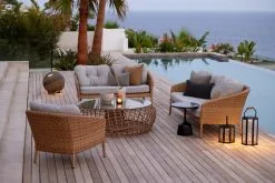 Cane-line Ocean 2-seater Sofa, Large, Natural - White Grey 11 Cane-line Ocean 2-seater Sofa, Large, Natural - White Grey -Outdoor textiles Sales Ocean nest footstool large