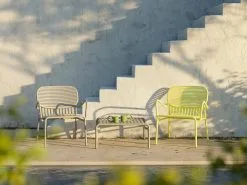 Petite Friture Week-end Lounge Chair, Dune -Outdoor textiles Sales PF 2023 OUTDOOR 2D VICTOR ROUSSEL WeekEnd Escalier 4K