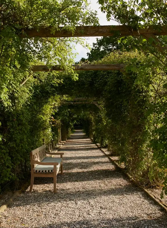 Skagerak Drachmann Seat Cushion, Light Apricot - Dark Green - Image 5