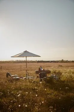Skagerak Messina Parasol ø 270 Cm, Striped, Blue - White -Outdoor textiles Sales S1910100 Messina Umbrella 10 1 M 1