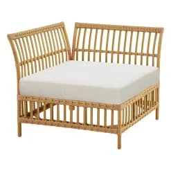 Sika-Design Maggie Exterior Corner Module Sofa, Natural - White Cushion