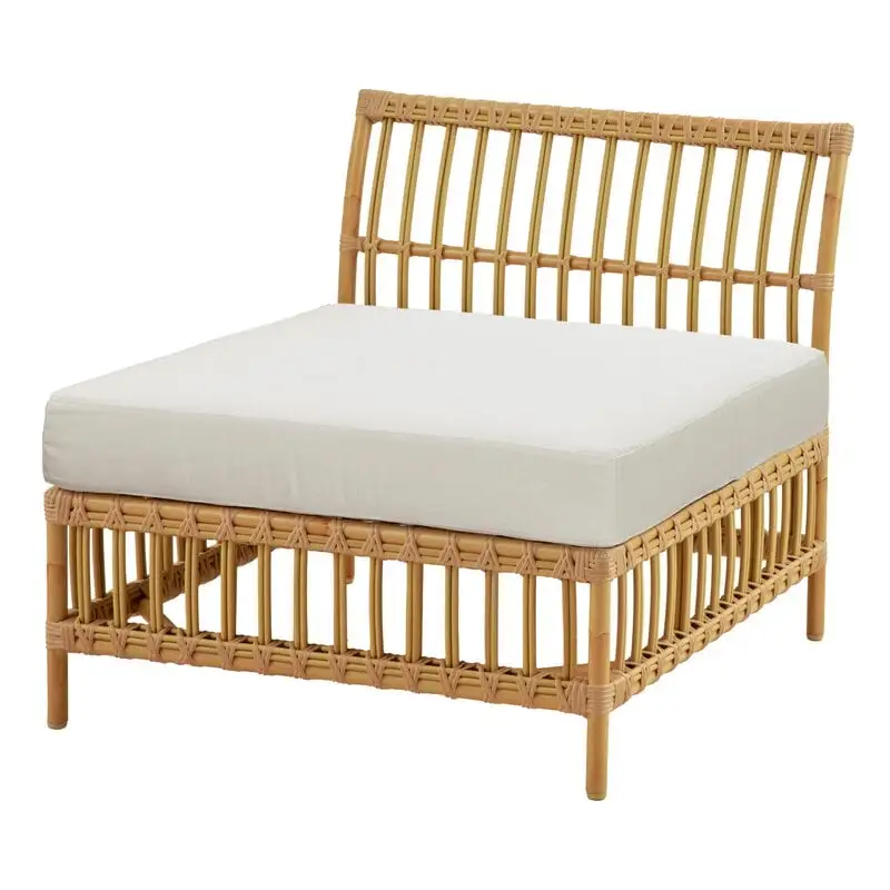 Sika-Design Maggie Exterior Center Module Sofa, Natural - White Cushion 3 Sika-Design Maggie Exterior Center Module Sofa, Natural - White Cushion