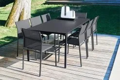 Fermob Calvi Table 195 X 95 Cm, Liquorice -Outdoor textiles Sales Table Calvi chaises Cadiz mobilier de jardin Fermob