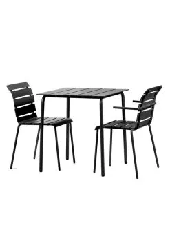 Valerie_objects Aligned Dining Table, 70 X 70 Cm, Black -Outdoor textiles Sales V9021321s2