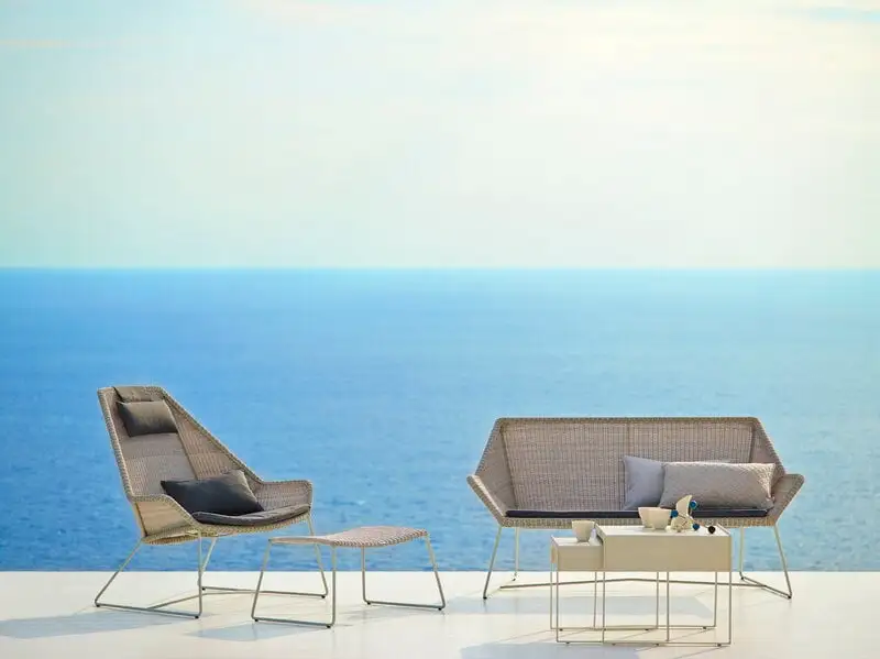 Cane-line Breeze Highback Chair, White Grey 4 Cane-line Breeze Highback Chair, White Grey - Image 2