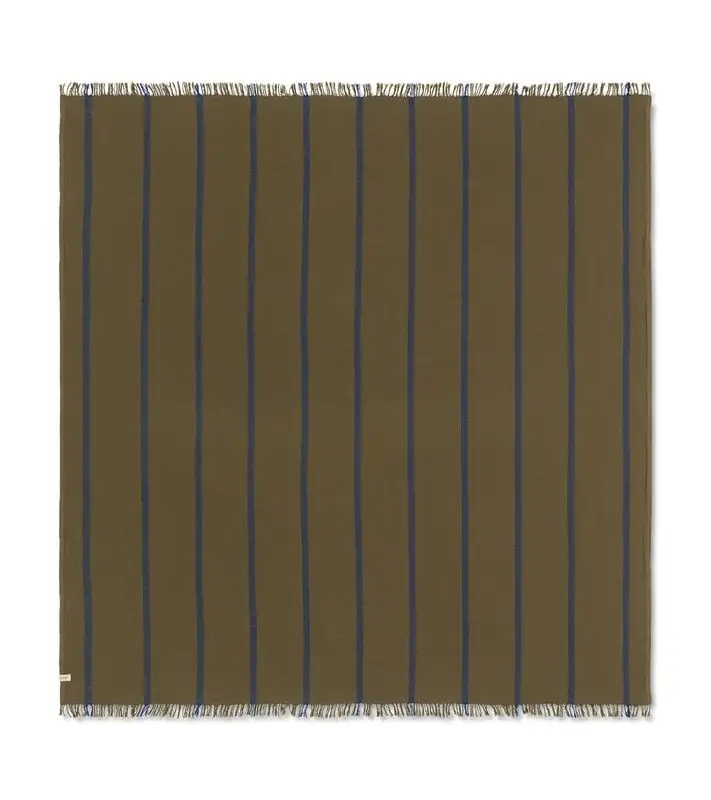 Ferm LIVING Yard Picnic Blanket, Olive - Bright Blue 4 Ferm LIVING Yard Picnic Blanket, Olive - Bright Blue - Image 2