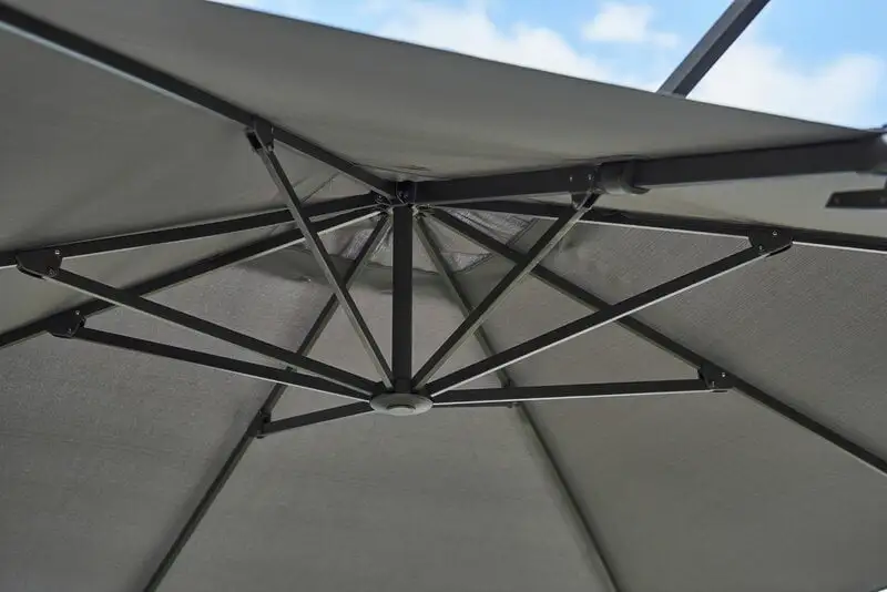 Cane-line Hyde Luxe Parasol, With Tilt, Anthracite - Concrete 7 Cane-line Hyde Luxe Parasol, With Tilt, Anthracite - Concrete - Image 5